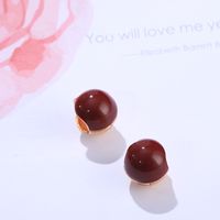 2022 New Retro Lovesickness Red Bean Temperament Red Ear Red Wild Ear Clip main image 4