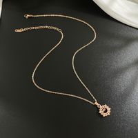 Fashion Cute Snowflake Pendant Titanium Steel Clavicle Chain Necklace Female main image 5