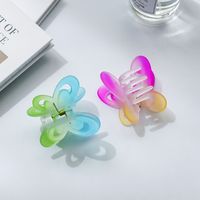 Double Layer Butterfly Grip Gradient Color Hair Clip main image 2