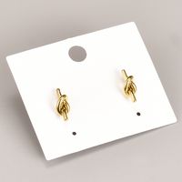 Fashion Simple Geometric Titanium Steel 18k Gold Plating Stud Earrings main image 2