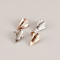 Nouveau Mode V En Forme De Diamant Incrusté Titane Acier Oreille Clip main image 1
