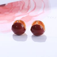 2022 New Retro Lovesickness Red Bean Temperament Red Ear Red Wild Ear Clip sku image 1