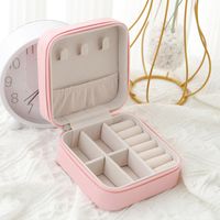 Fashion Solid Color Pu Jewelry Boxes sku image 8