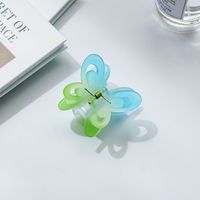 Double Layer Butterfly Grip Gradient Color Hair Clip sku image 1