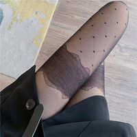 Women's Thigh Lace Polka Dot Pattern Stockings Ultra-thin Jacquard Pantyhose main image 3