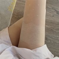 Women's Thigh Lace Polka Dot Pattern Stockings Ultra-thin Jacquard Pantyhose main image 4