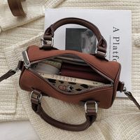 Fashion Women's Portable Cylinder Crossbody Frosted Small Bag main image 4