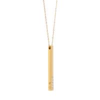 Mode Simple Titane Acier Plaqué 18k Or Pendentif 26 Lettres Collier sku image 7