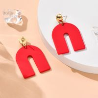 Ins Style Cartoon Style Fashion Geometric Synthetic Resin Patchwork No Inlaid Halloween Children's Day National Day Women's Earrings sku image 1
