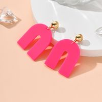 Ins Style Cartoon Style Fashion Geometric Synthetic Resin Patchwork No Inlaid Halloween Children's Day National Day Women's Earrings sku image 3