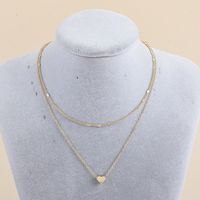 2022 New Fashion Simple Heart-shaped Diy Romantic Valentine's Day Alloy Necklace main image 6