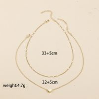 2022 New Fashion Simple Heart-shaped Diy Romantic Valentine's Day Alloy Necklace main image 2