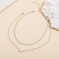 2022 New Fashion Simple Heart-shaped Diy Romantic Valentine's Day Alloy Necklace main image 3