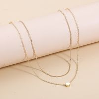 2022 New Fashion Simple Heart-shaped Diy Romantic Valentine's Day Alloy Necklace main image 5