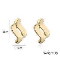 Fashion Copper 14k Gold Female New Geometric Ear Studs main image 4