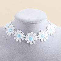 Nouveau Mode Petite Marguerite Dentelle Ras Du Cou Fleur Collier En Gros main image 6