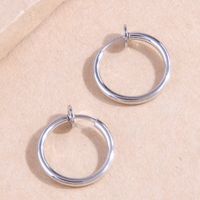 Fashion Simple Stainless Steel Glossy Round Ear Clip main image 2