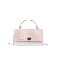 Women's Woven Summer New Fashionable Retro Woven Small Square One Shoulder Messenger Bag sku image 2