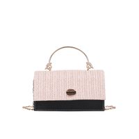 Women's Woven Summer New Fashionable Retro Woven Small Square One Shoulder Messenger Bag sku image 3