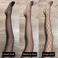 Femmes Noir Blanc Plaid Creux Bas Ultra-mince Jacquard Sexy Collants main image 8