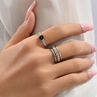 Fashion Retro Simple Female Open Index Finger Alloy Ring Set main image 1