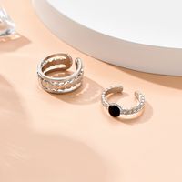 Fashion Retro Simple Female Open Index Finger Alloy Ring Set sku image 1