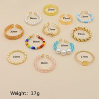 Fashion Simple New Color Beads Pearl Round Opening Knuckle Ring Suit 12-piece main image 3