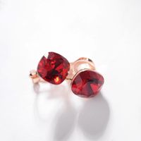 Alloy Simple Geometric Earring  (rose Alloy White Imitated Crystal) Nhlj4108-rose-alloy-white-imitated Crystal sku image 1