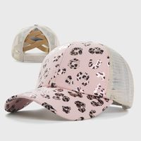 Baseball Cap Leopard Print Fashion Pattern Cross Mesh Hat Wholesale sku image 1