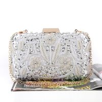 New Sequin Dinner Bag Handmade Bead Embroidery Banquet Clutch Bag Evening Bag Clutch sku image 2