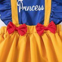 Fashion Cute Sweet Girl Letter Print Bow Princess Dress main image 2