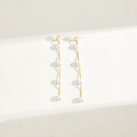 Fashion Geometric Beaded Metal Earrings main image 5