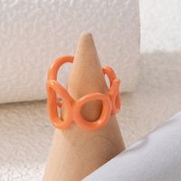 Fashion Accessories Color Spray Paint Geometric Irregular Opening Ring main image 2