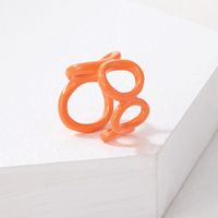 Fashion Accessories Color Spray Paint Geometric Irregular Opening Ring main image 4