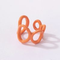 Fashion Accessories Color Spray Paint Geometric Irregular Opening Ring main image 5