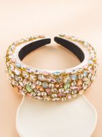 Fashion Baroque Rhinestone Headband Plus-sized Wide Brim Accessories main image 4