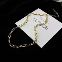 Simple Style Alloy Clavicle Chain Single Layer Necklace main image 2