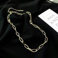 Simple Style Alloy Clavicle Chain Single Layer Necklace main image 3