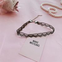 Neue Einfache Stil Schwarz Spitze Stoff Kurzen Choker sku image 1