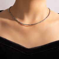 Mode Einfache Nepal Retro Aloofness Perle Halskette Einzigen Schicht Legierung main image 5