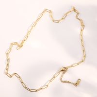 Simple Basic Chain Stainless Steel 18k Stacking With Plain Chain Paper Clip Chain sku image 2