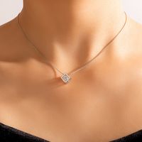 Simple Transparent Invisible Fish Line Zircon Necklace Diamond-studded Clavicle Chain Female sku image 17