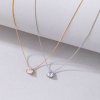 Simple Transparent Invisible Fish Line Zircon Necklace Diamond-studded Clavicle Chain Female sku image 32