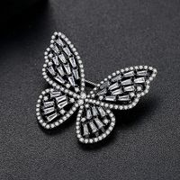 Womens Butterfly Copper Inlay Zircon Brooches Nhtm145885 sku image 5
