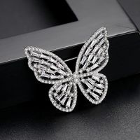Womens Butterfly Copper Inlay Zircon Brooches Nhtm145885 sku image 4