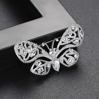 Fashionable Korean Creative New Copper Inlaid Zirconium Ladies Brooch Butterfly Clothing Accessories Pin sku image 3