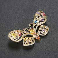 Fashionable Korean Creative New Copper Inlaid Zirconium Ladies Brooch Butterfly Clothing Accessories Pin sku image 4