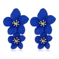 Ins Koreanische Kleine Frische Blumen Ohrringe Weibliche Böhmische Mehrfarbige Zweilagige Lange Ohrringe Europäische Und Amerikanische Earring sku image 10