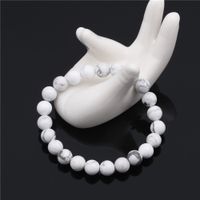 8mm White Pine Stone Head Bracelet Natural Stone Diy Beaded Bracelet Jewelry sku image 1