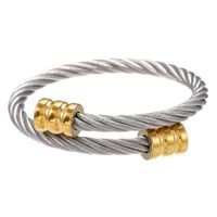 Fashion Jewelry Trend Retro Personality Stainless Steel Winding Geometric Bracelet Accessories  Wholesale Nihaojewelry sku image 2
